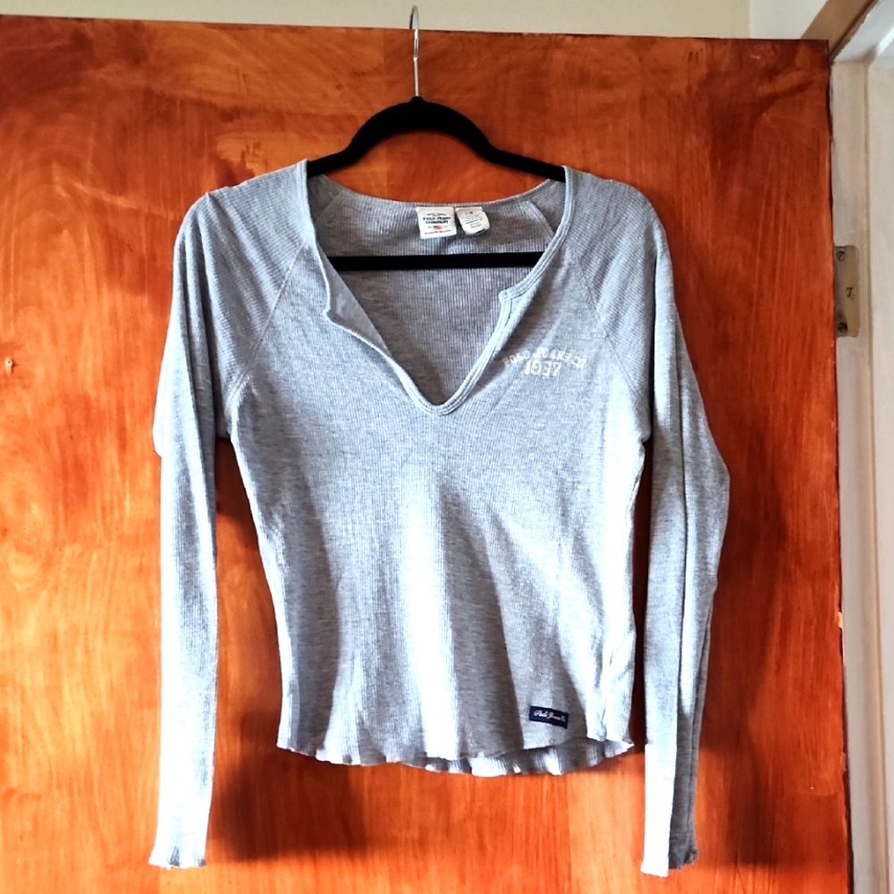 Polo Jeans Gray Long Sleeve Top